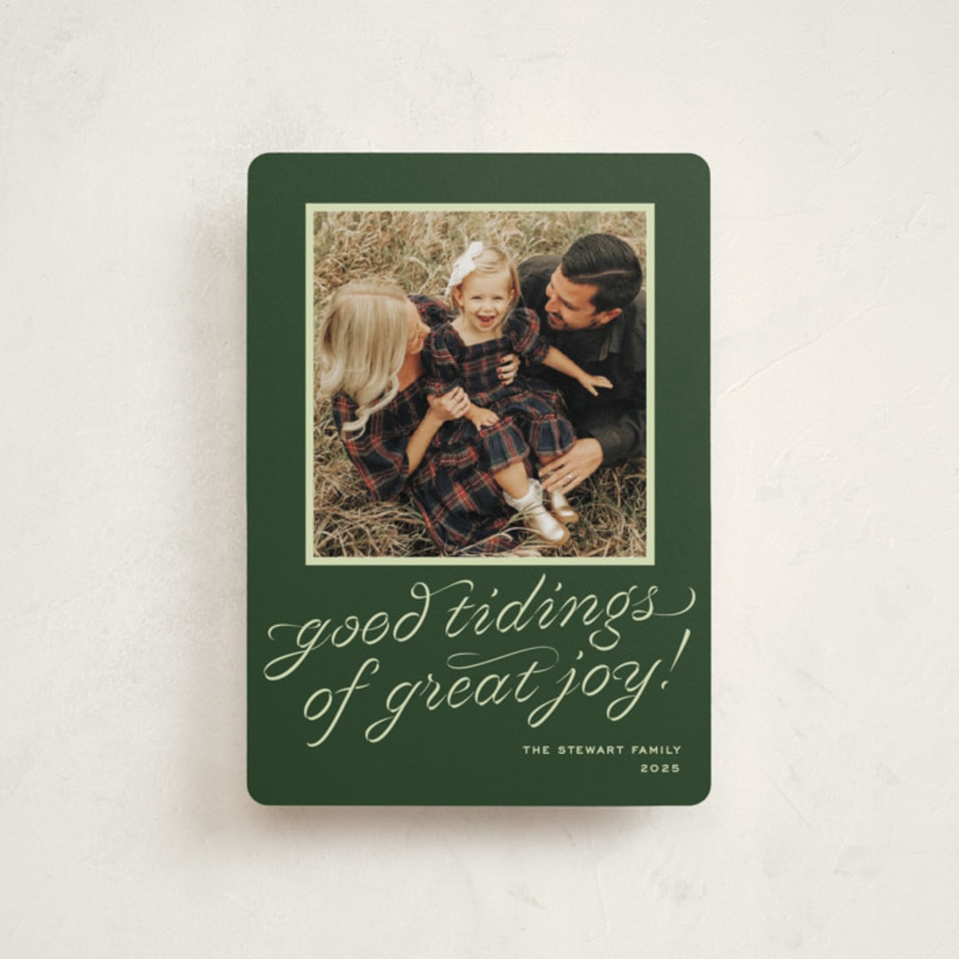 "cotillion" - Holiday Cards in Evergreen by Megan Davis - Front