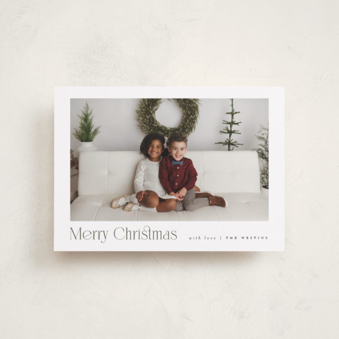 "moderne noël" - Holiday Cards in Pine Needle by Benita Crandall - Front