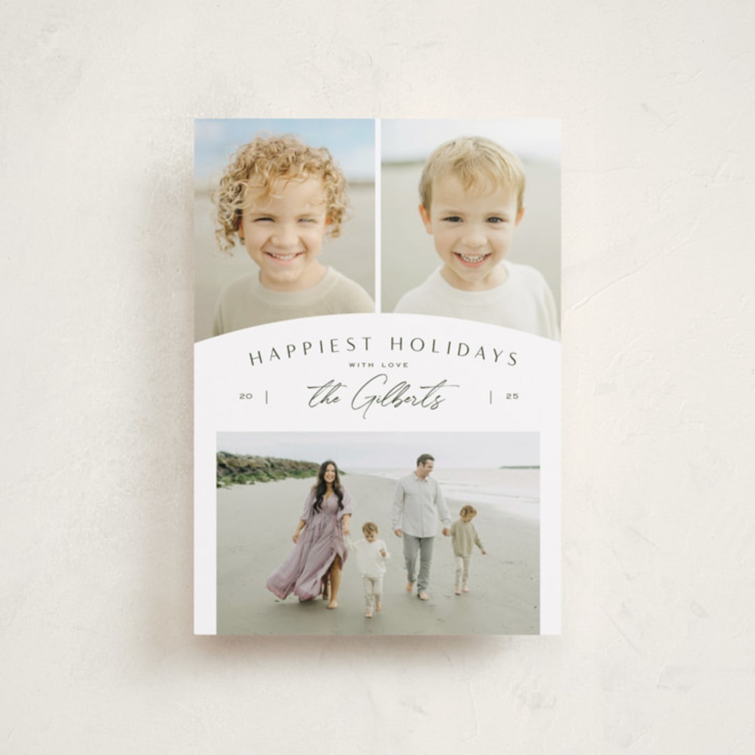 "Modern Trio" - Holiday Cards in Pine by Michelle Taylor - Front