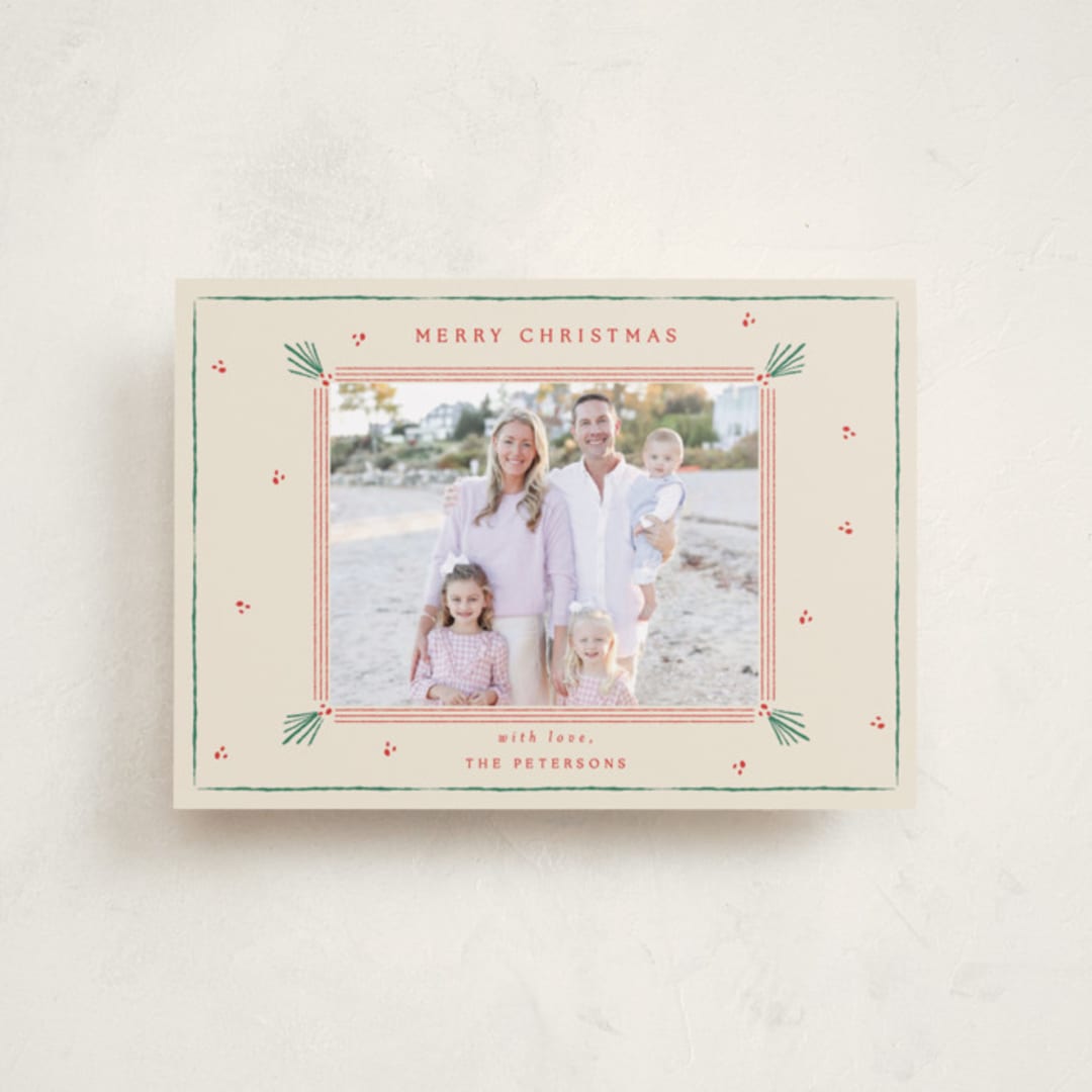 "Holly Tidings" - Holiday Cards in Holly by Sarah Rosenthal - Front