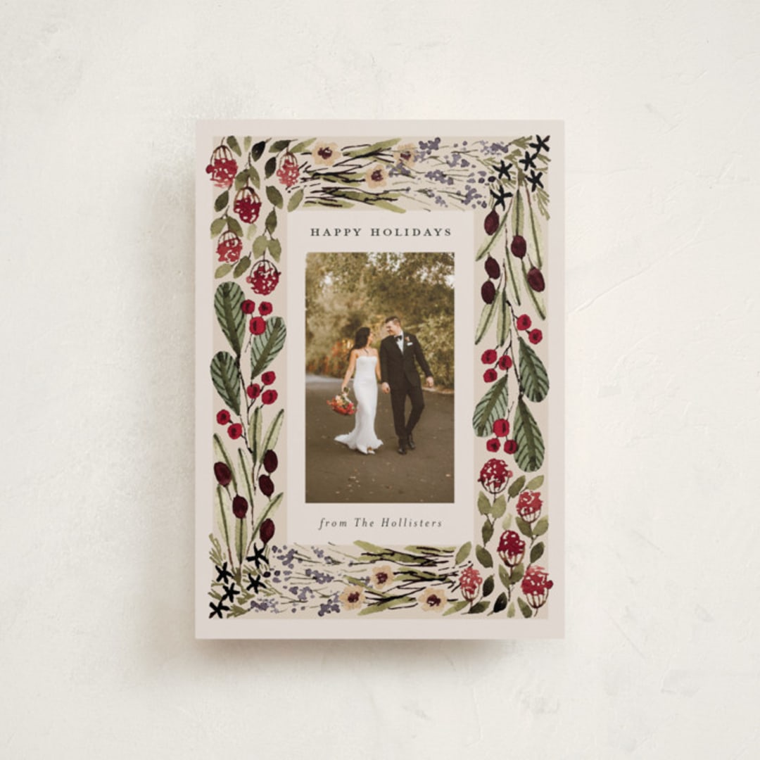 "Abundance" - Holiday Cards in Putty by Meagan Christensen - Front