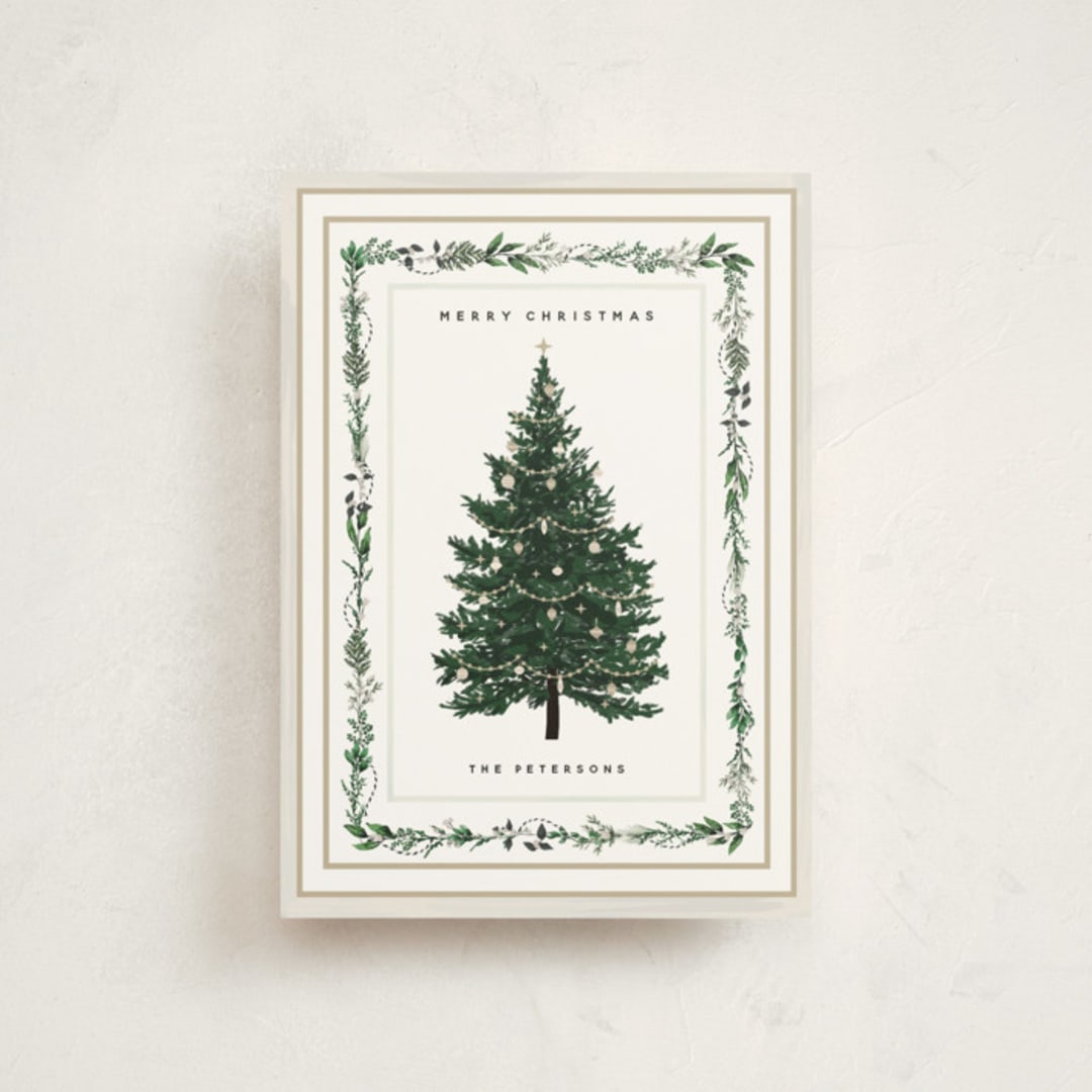 "Decorated Christmas" - Holiday Cards in Frost by Susan Moyal - Front