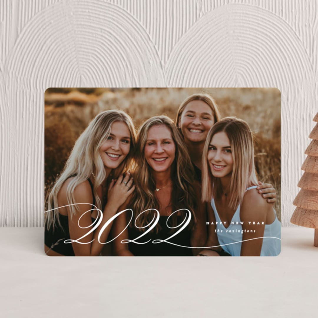 "Classy Year" - Holiday Cards in Snow by Ekko Studio - Front