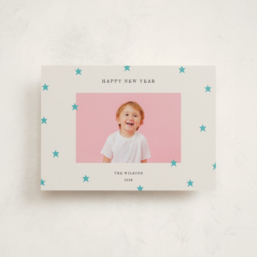 "Tiny Star Confetti" - Holiday Cards in Frost by Kercia Jane - Front