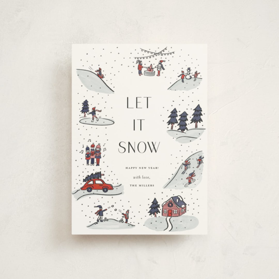 "Snowy Scenes" - Holiday Cards in Snow Day by Lauren Jinhee - Front