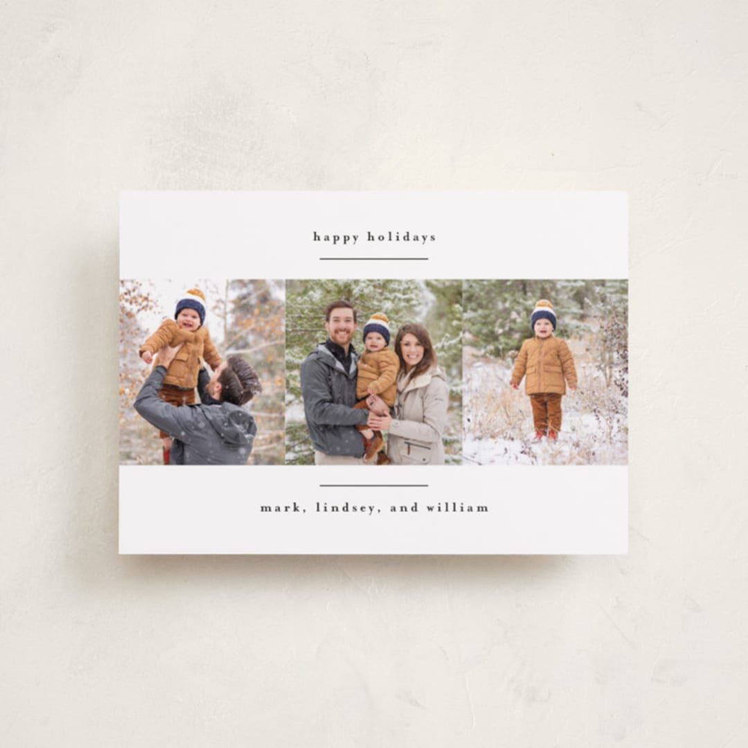 "modern minimalist" - Holiday Cards in Crisp Snow by Kate Ross - Front