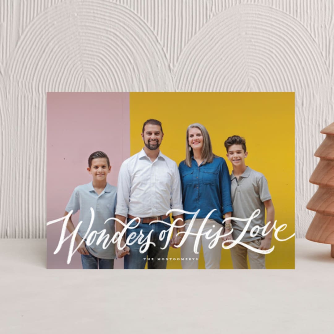 "Wonders of Great Love" - Holiday Cards in Snowflake by Wildfield Paper Co - Front