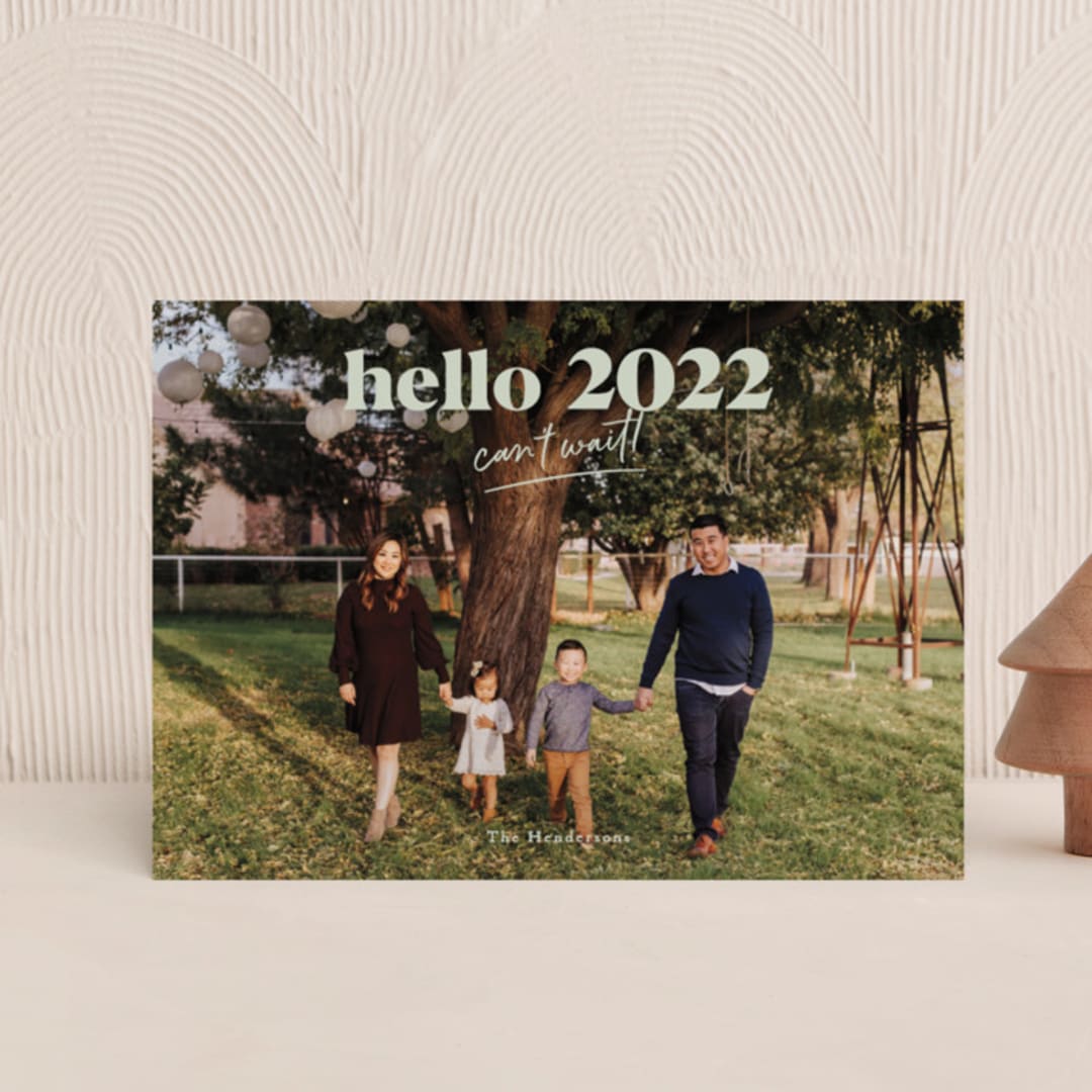 "can't wait 2021" - Holiday Cards in Pear by Aspacia Kusulas - Front
