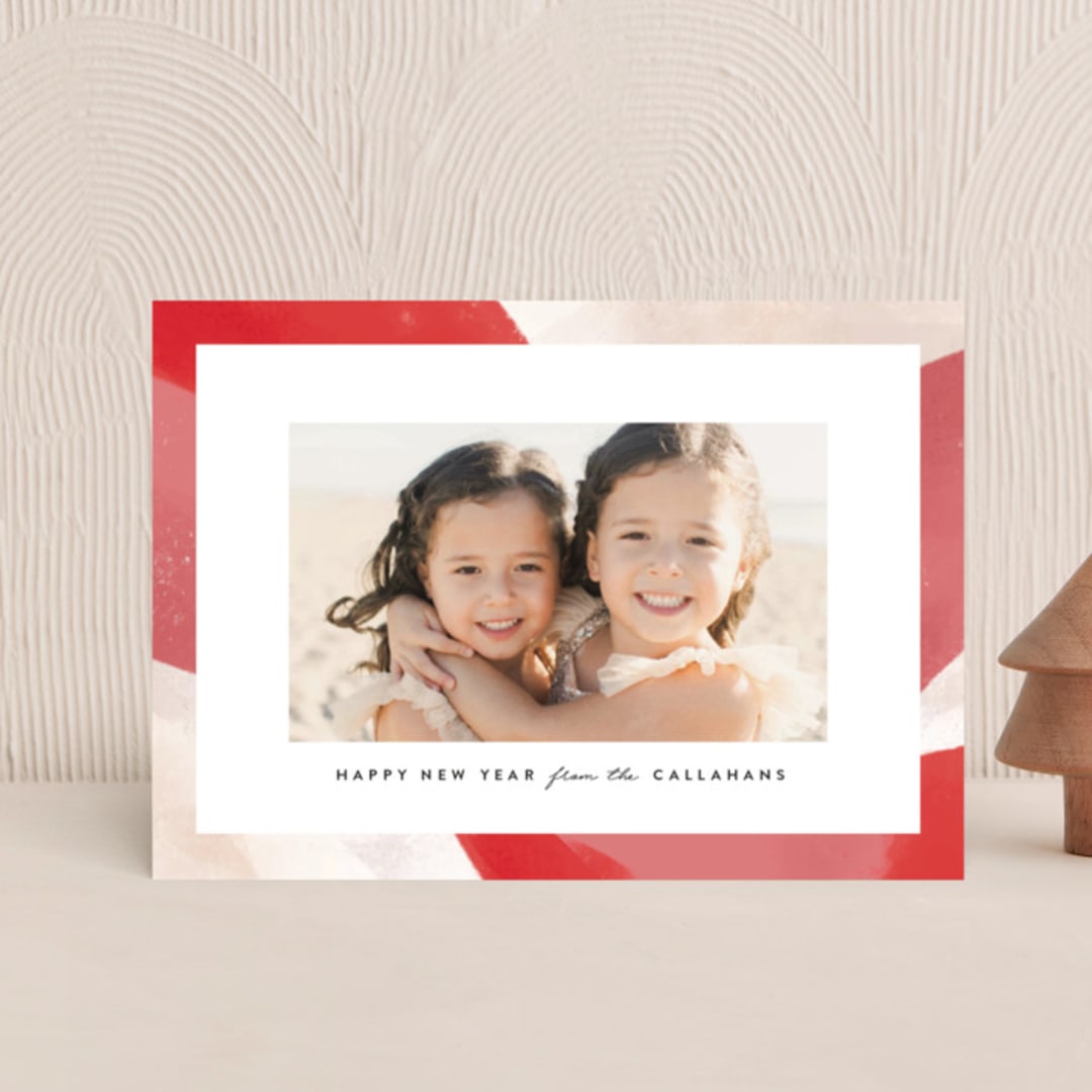 "Pepperminted" - Holiday Cards in Cherry Cordial by Julie Murray - Front