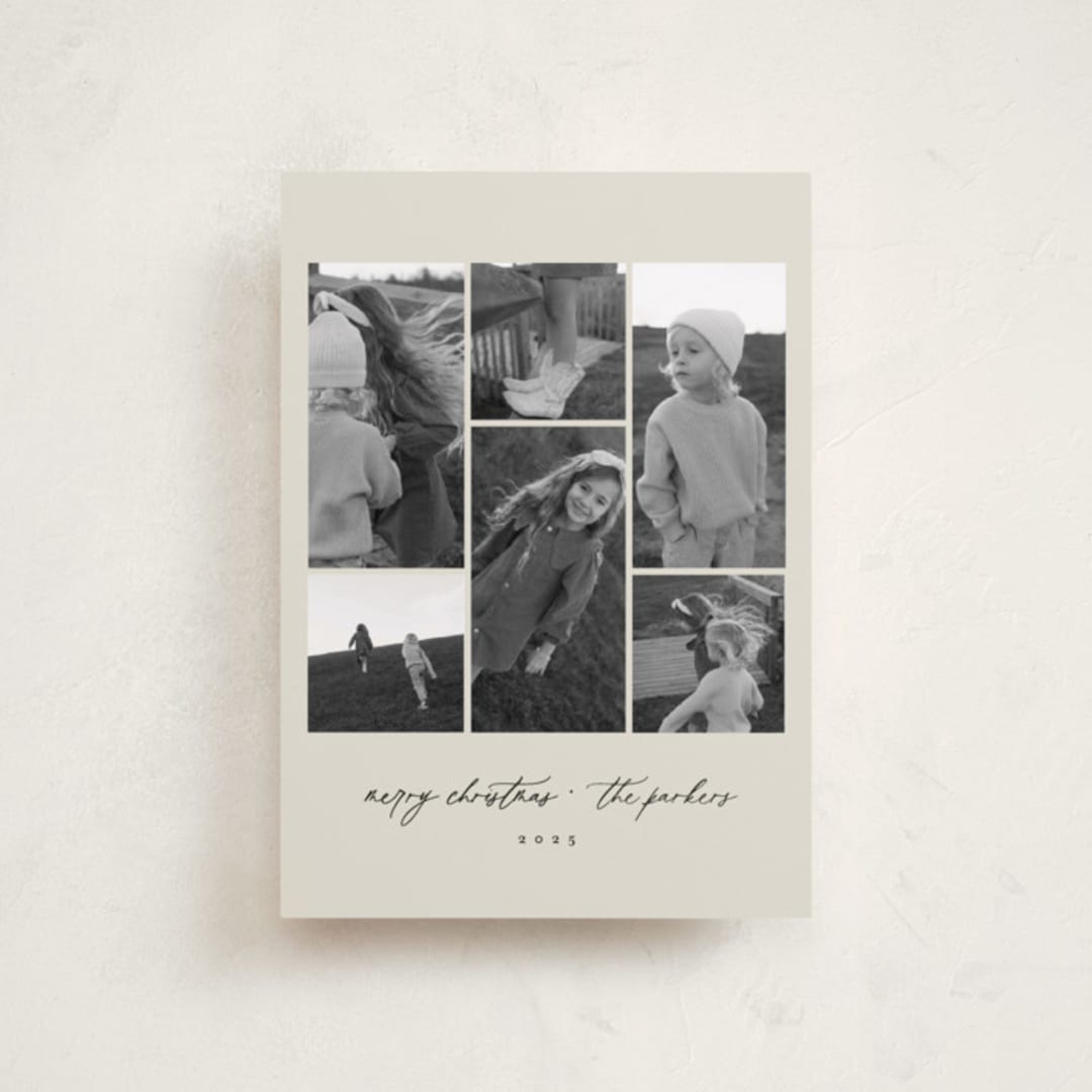 "Merry Modern" - Holiday Cards in Eggnog by Angela Thompson - Front