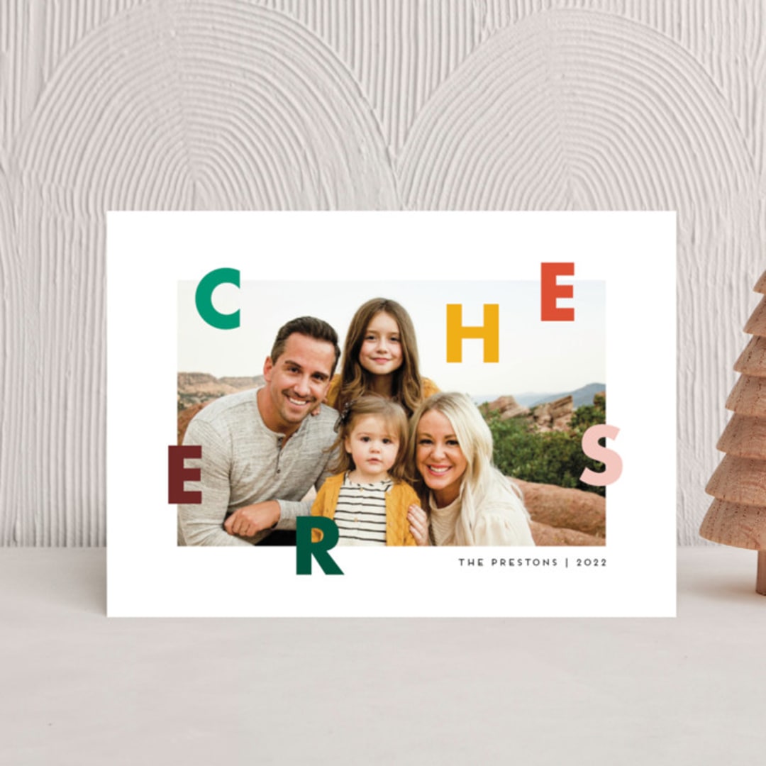 "Letters" - Holiday Cards in Emerald by Genna Blackburn - Front