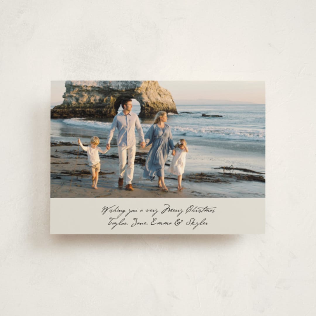"Written Wish" - Holiday Cards in Ivory by Cass Loh - Front