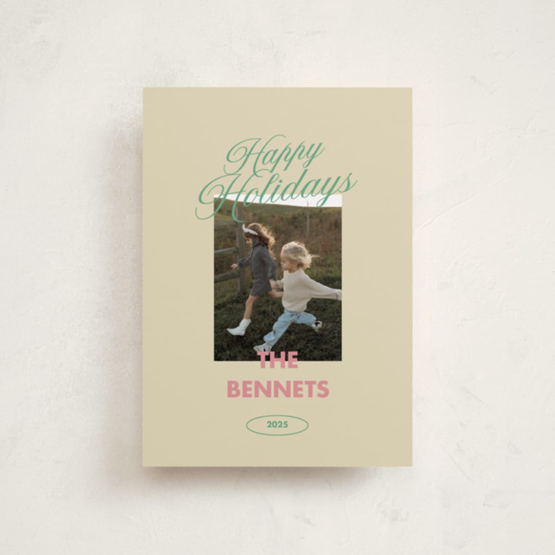 "Merry & Bright Days" - Holiday Cards in Candy by Helena Vitto - Front