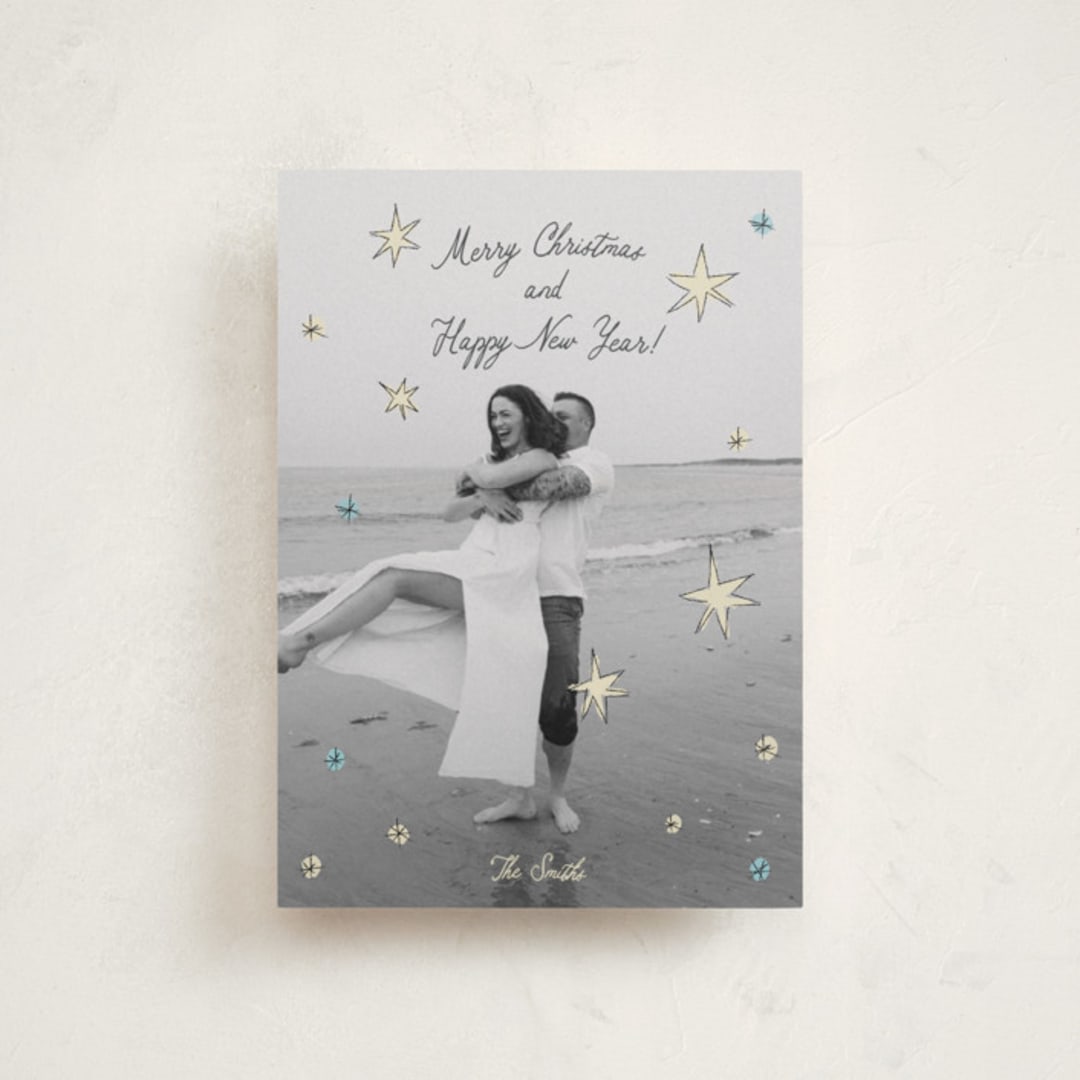 "the stars" - Holiday Cards in Wintermint by Helena Vitto - Front