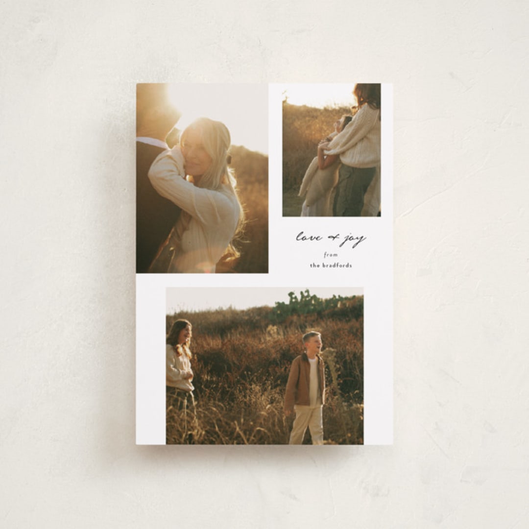 "Peaceful" - Holiday Cards in Snowflake by Simona Camp - Front