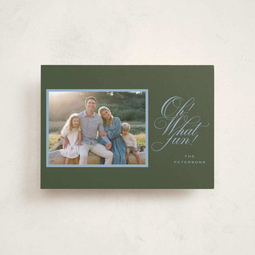 "Family Traditions" - Holiday Cards in Evergreen by Erin Hodges - Front