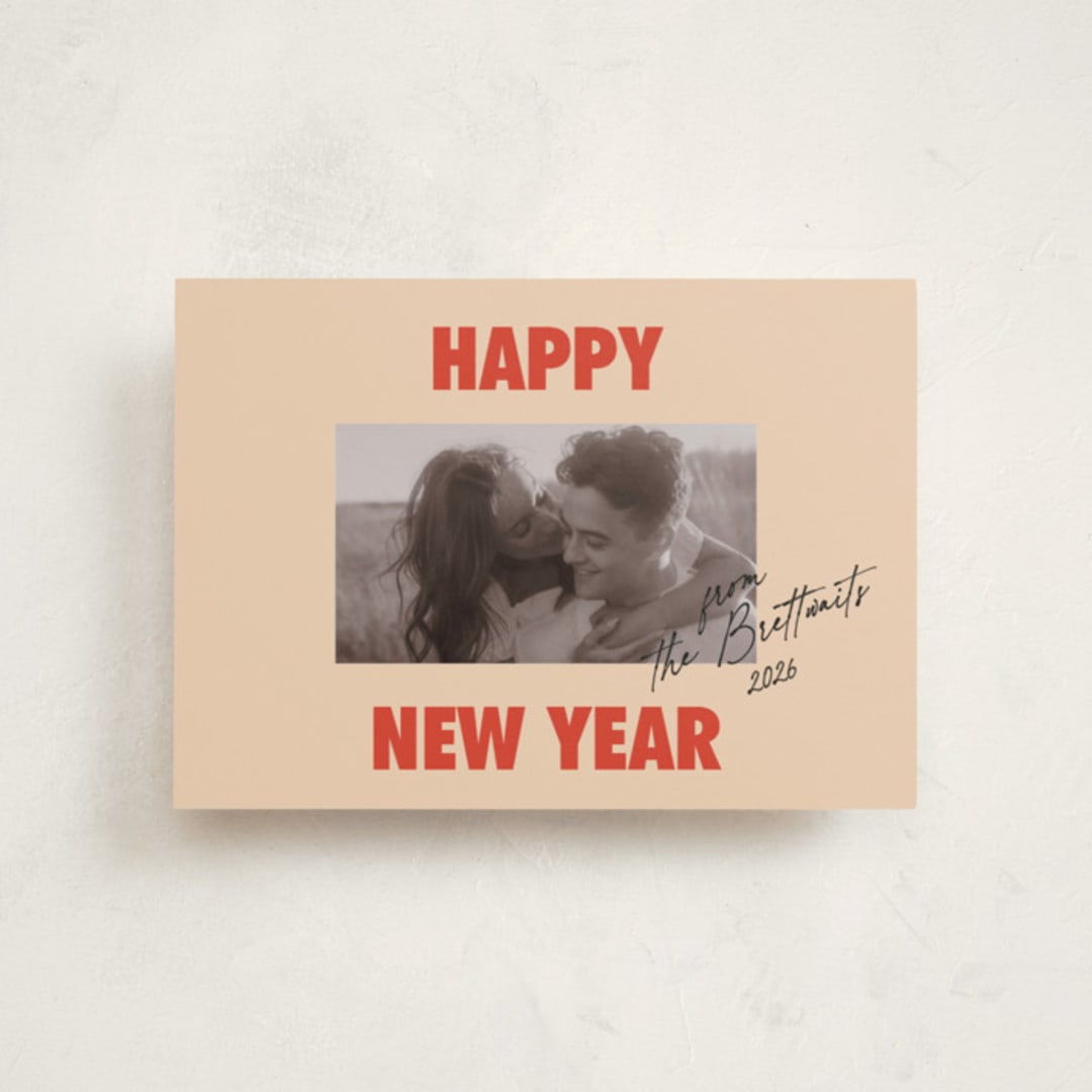 "The Jolly Type" - Holiday Cards in Candy Apple by Studio Suku - Front