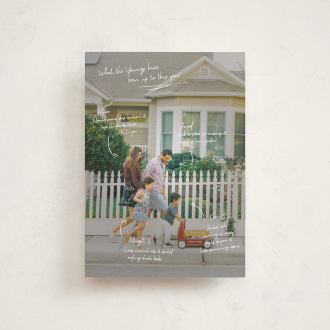 "Update" - Holiday Cards in Snow by Kennedi Shaw - Front