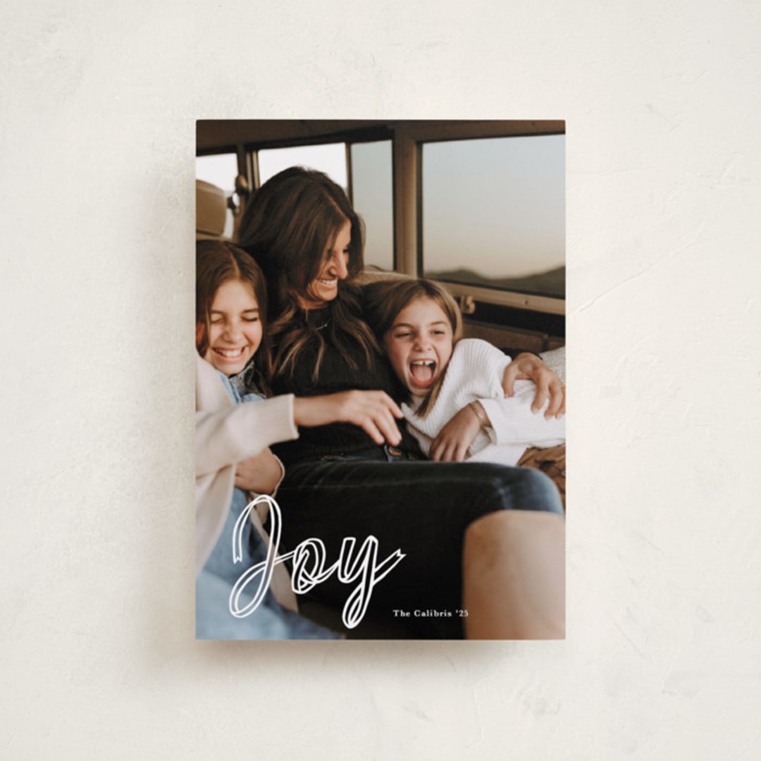 "a merry ribbon" - Holiday Cards in Snow by Lori Wemple - Front