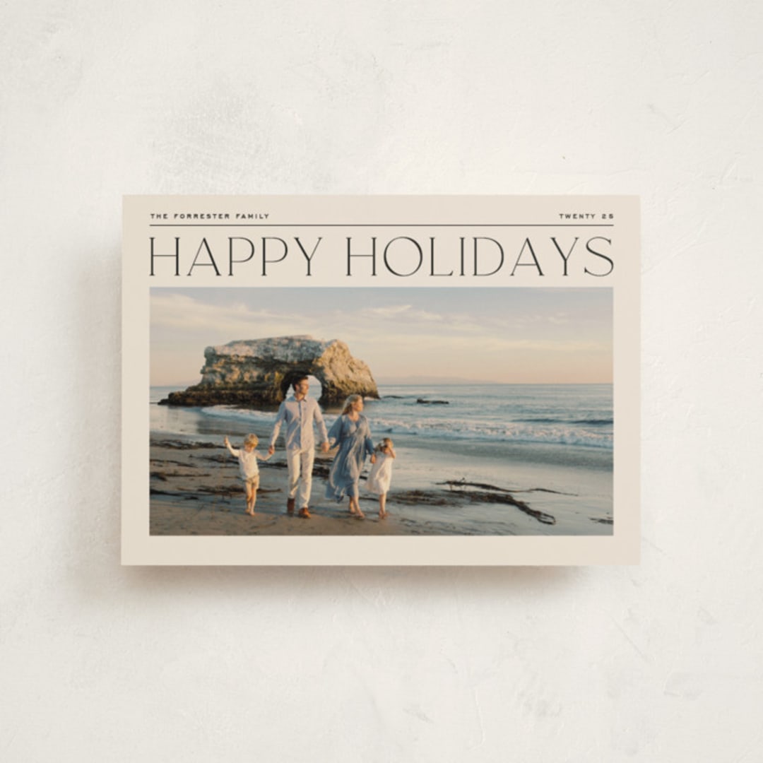 "Holiday Headlines" - Holiday Cards in Ink by Ekko Studio - Front