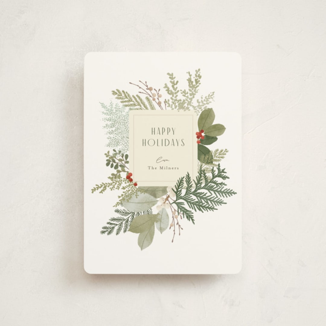 "Juniper" - Holiday Cards in Starlight by Jennifer Wick - Front