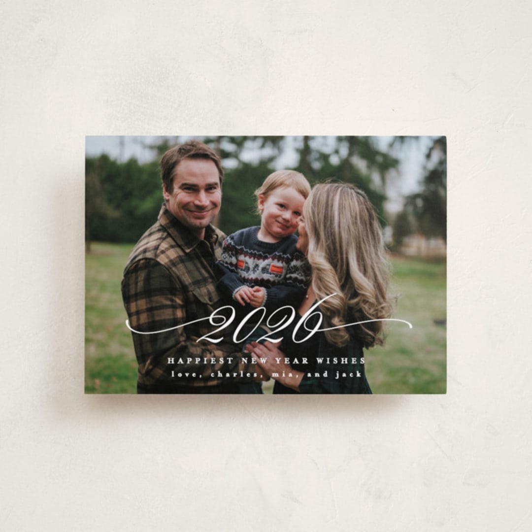 "Beautiful Year" - Holiday Cards in Starlight by Leah Ragain - Front