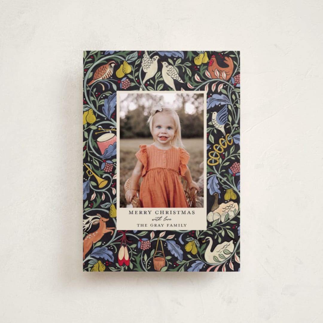 "12 days of christmas" - Holiday Cards in Blue Spruce by Sarah Knight - Front