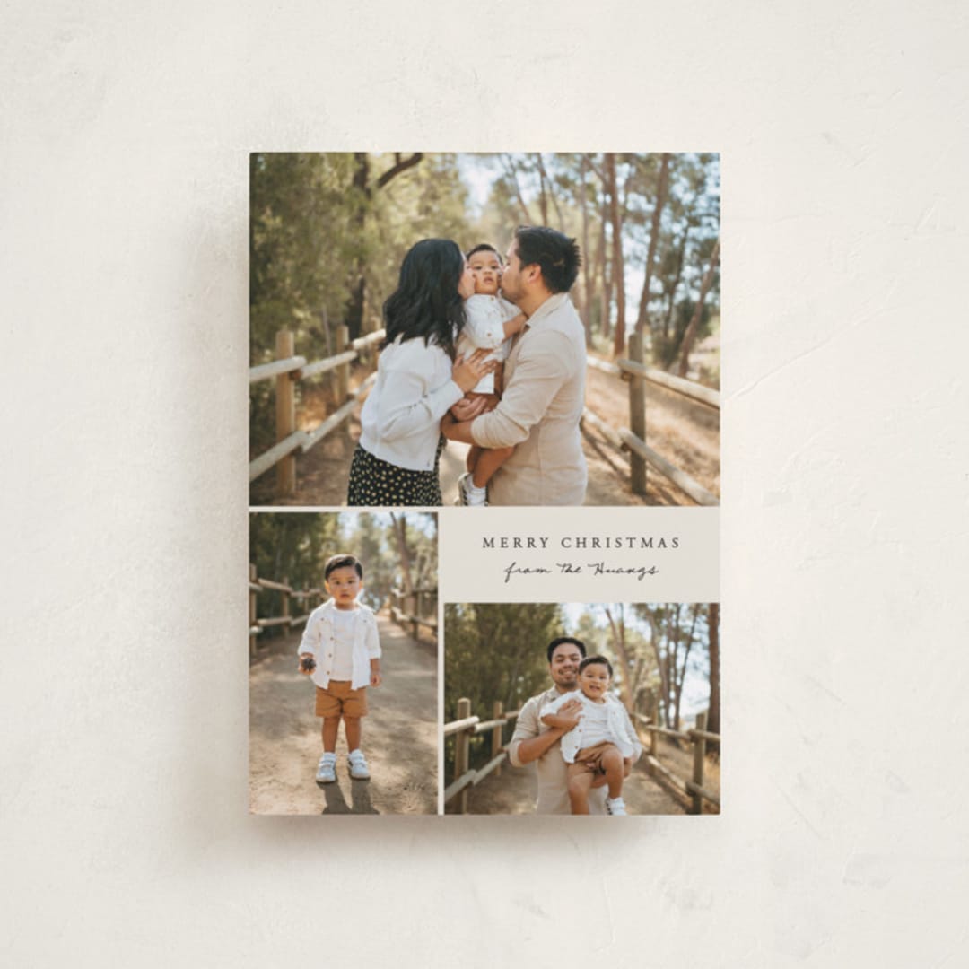 "Modern Simple" - Holiday Cards in Cookie Dough by Brianne Larsen - Front