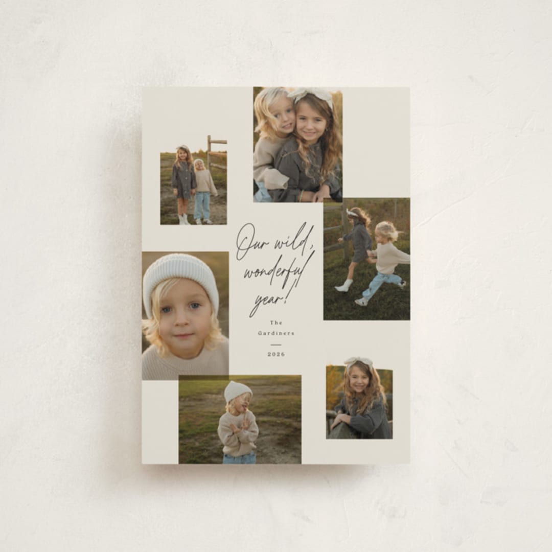 "Wonderful Year" - Holiday Cards in Ivory by Olivia Raufman - Front