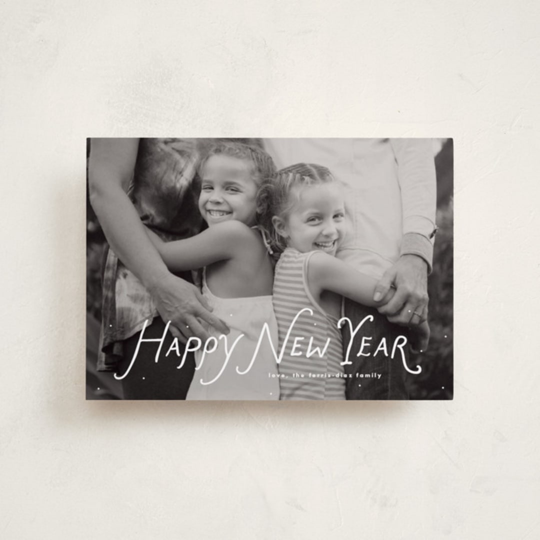 "Handwritten happy" - Holiday Cards in Penguin by Lea Delaveris - Front