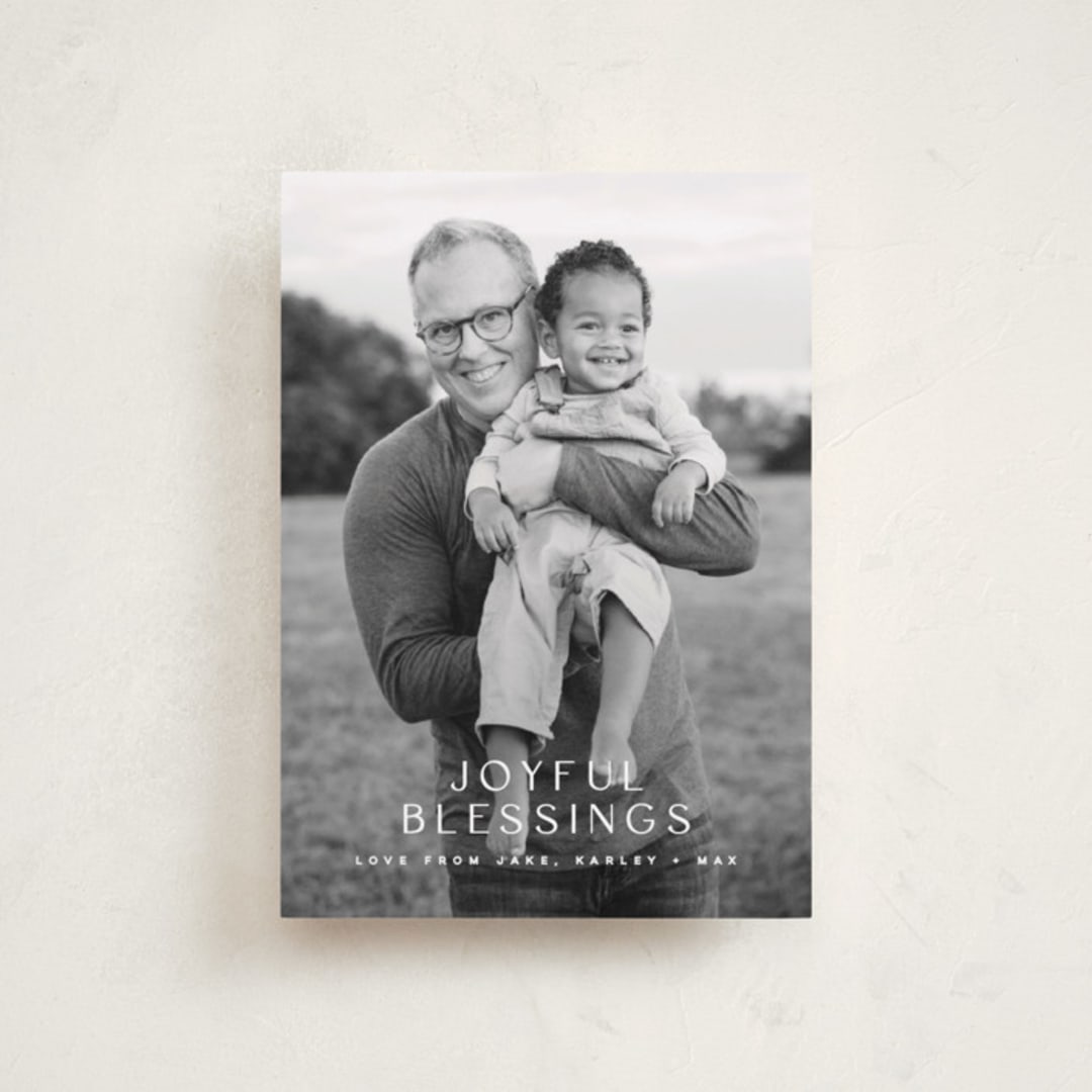 "Brightest Blessings" - Holiday Cards in Snow by Kristie Kern - Front