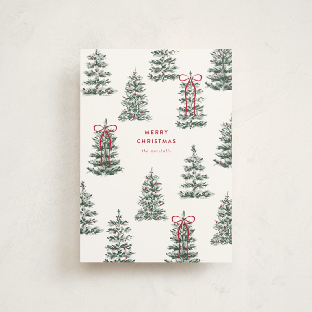 "Festive Forest" - Holiday Cards in Snow by Angela Garrick - Front