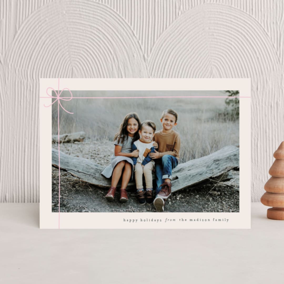 "Gift Wrapped" - Holiday Cards in Eggnog by Lauren Chism - Front