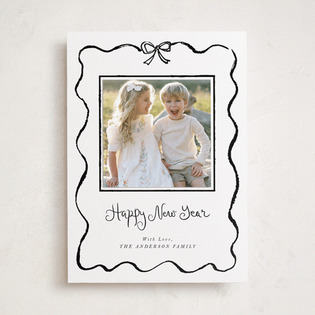 "quirky fun" - Holiday Photo Mount Cards in Ink by Cass Loh - Front