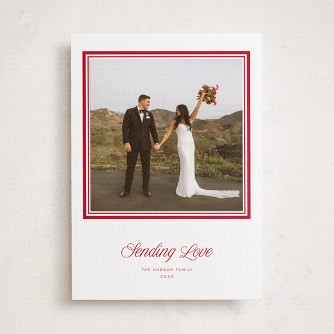 "Lauren" - Holiday Photo Mount Cards in Apple by Blustery August - Front
