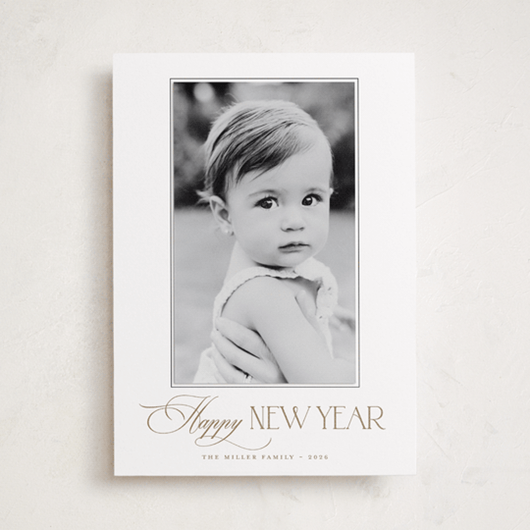 "Merry" - Holiday Photo Mount Cards in Fudge by Benita Crandall - Front