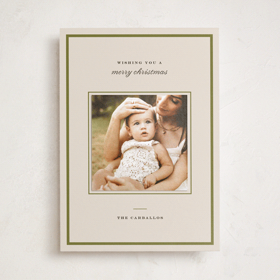 "Dorset" - Holiday Photo Mount Cards in Juniper by Amy Kross - Front