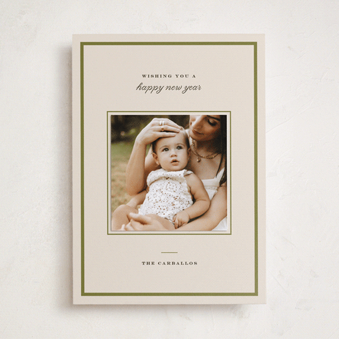 "Dorset" - Holiday Photo Mount Cards in Juniper by Amy Kross - Front