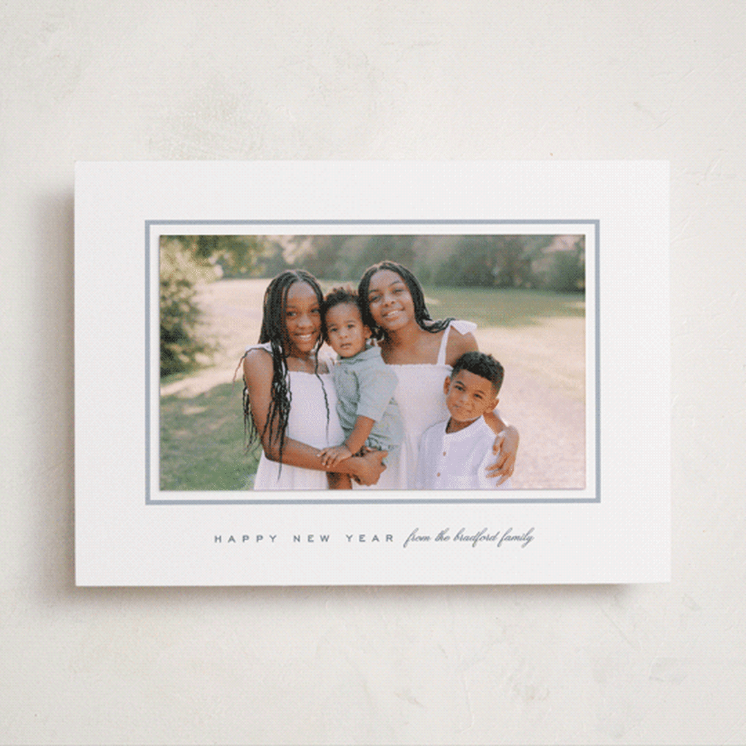 "Devon" - Holiday Photo Mount Cards in Frost by Amy Kross - Front