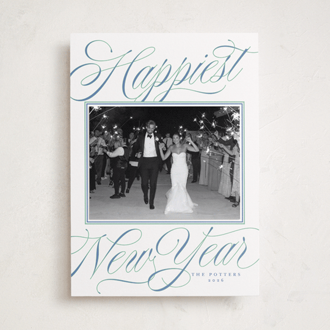 "Sugarplum" - Holiday Photo Mount Cards in Frost by Alston Foster - Front