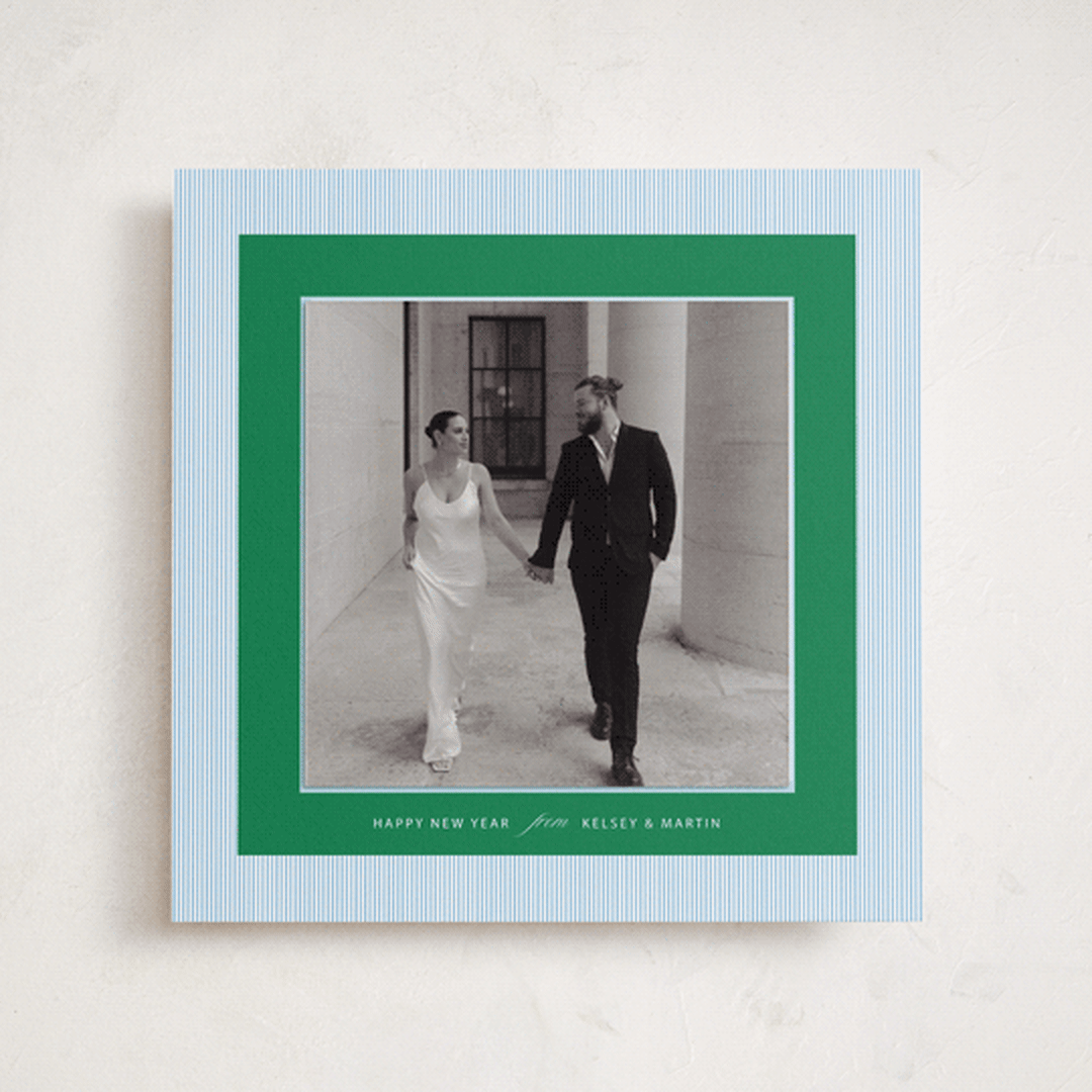 "Kelly" - Holiday Photo Mount Cards in Frost by Jenna Holcomb - Front