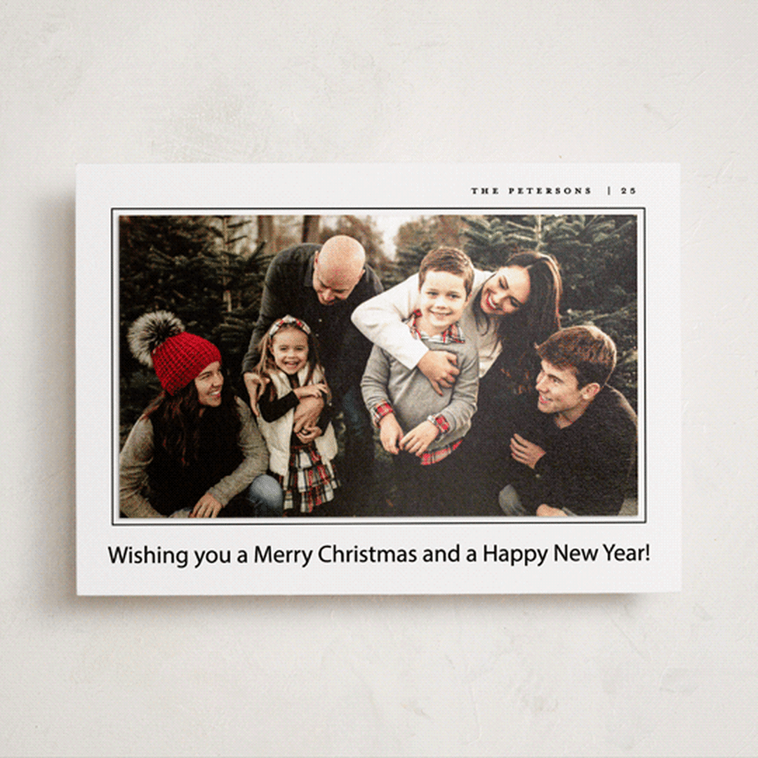 "Serenata" - Holiday Photo Mount Cards in Midnight by Pati Cascino - Front