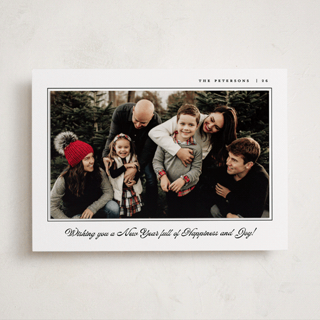 "Serenata" - Holiday Photo Mount Cards in Midnight by Pati Cascino - Front
