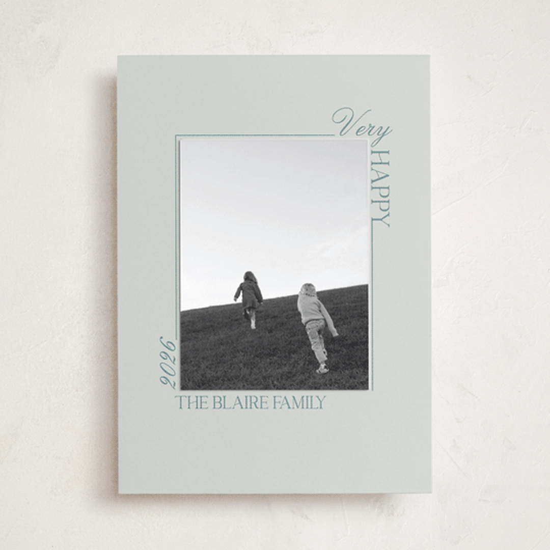 "Delicate Frame" - Holiday Photo Mount Cards in Ice by Baumbirdy - Front