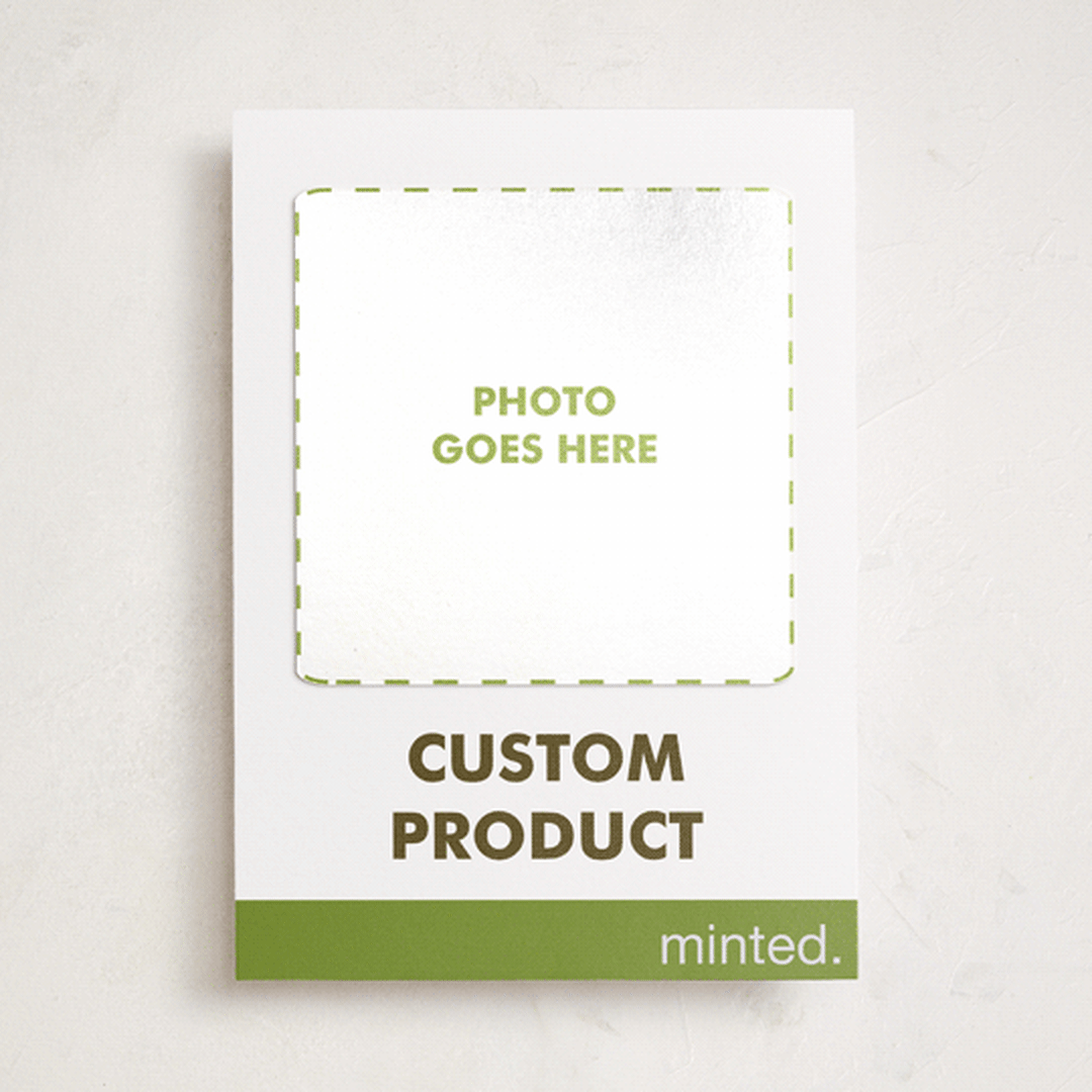 "Portrait Custom" - Holiday Photo Mount Cards in Charcoal by Minted Custom - Front