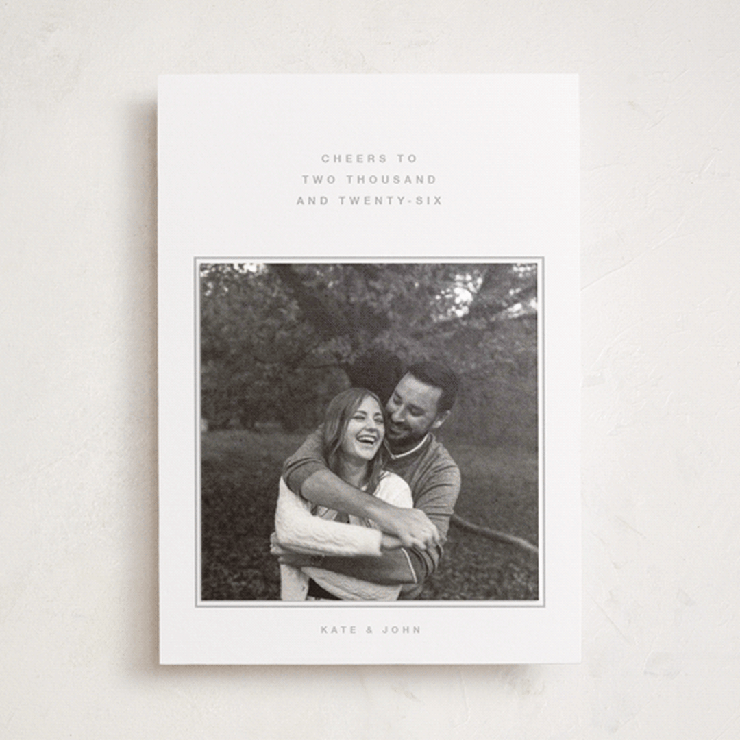 "Essential" - Holiday Photo Mount Cards in Snow by Dani Lugato - Front