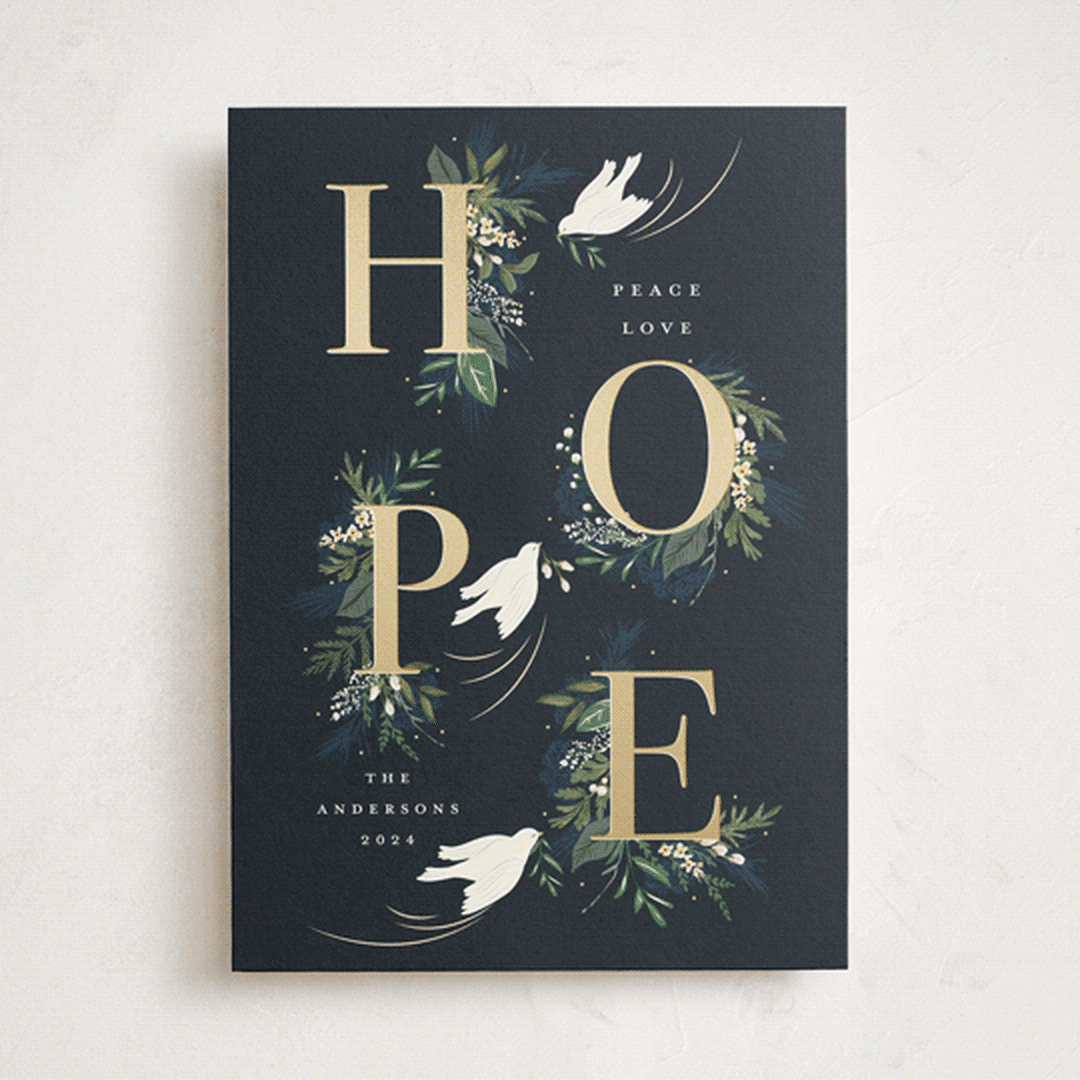 "Hope" - Holiday Cards in Winter by Susan Moyal - Front