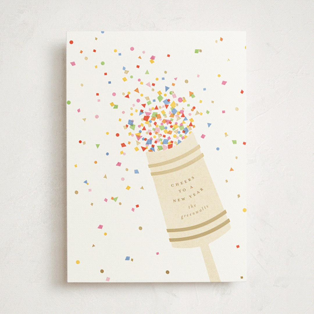 "confetti popper" - Holiday Cards in Snow by Ellen Schlegelmilch - Front