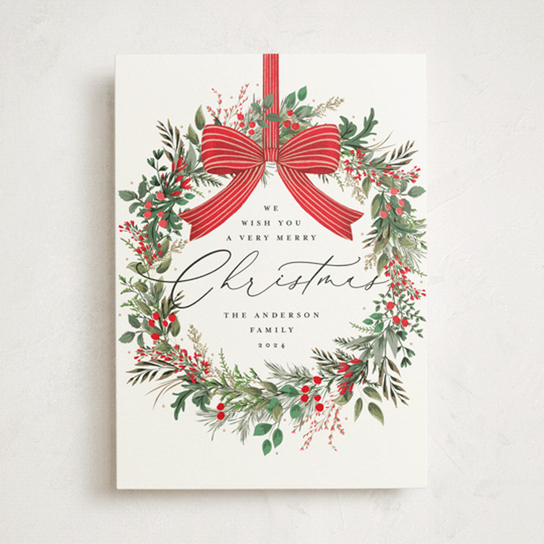 "Festive Holiday" - Holiday Cards in Snow by Susan Moyal - Front