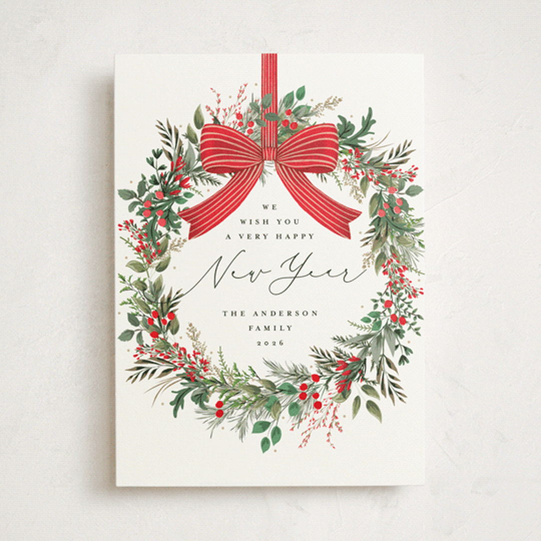 "Festive Holiday" - Holiday Cards in Snow by Susan Moyal - Front